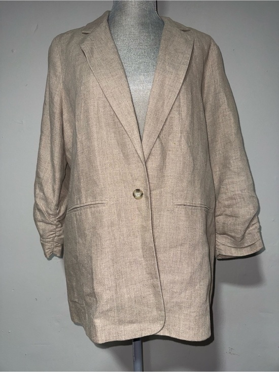 Michael Kors Jackets & Blazers - Michael Kors 100% Linen Beige Blend Women's Blazer Jacket